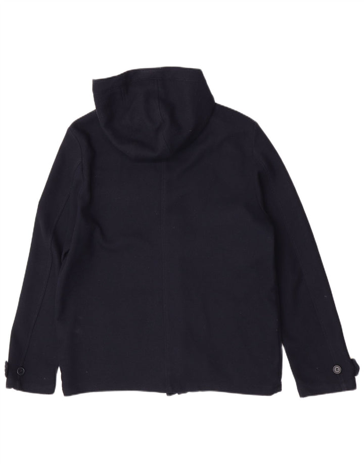 Jaqueta utilitária masculina Harmont & Blaine com capuz Reino Unido 40 grande poliéster azul marinho