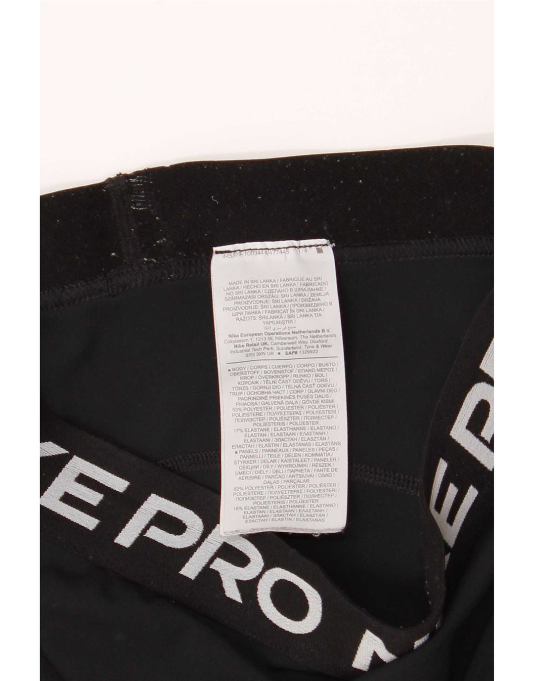 Leggings Nike Dri Fit Crop Graphic UK 8 Pequeno Poliéster Preto