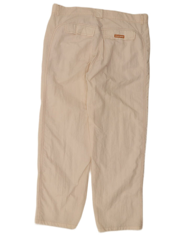 Calça chino reta masculina Calvin Klein W36 L30 nylon branco