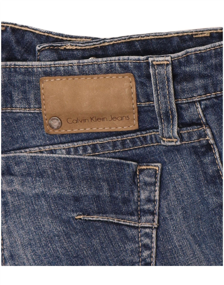 Bermuda jeans feminina Calvin Klein W29 algodão azul médio