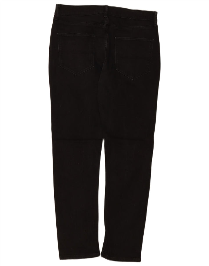 Marks & Spencer Masculino Regular Slim Jeans W32 L31 Algodão Preto