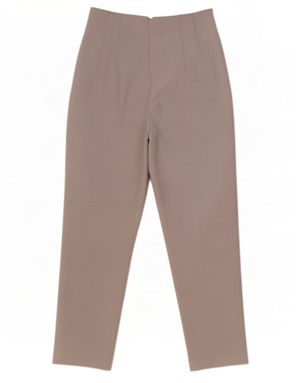 Zara Calça feminina casual cônica pequena W26 L26 cinza poliéster