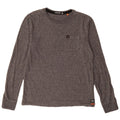 Superdry Mens Top Manga Longa Médio Algodão Cinza