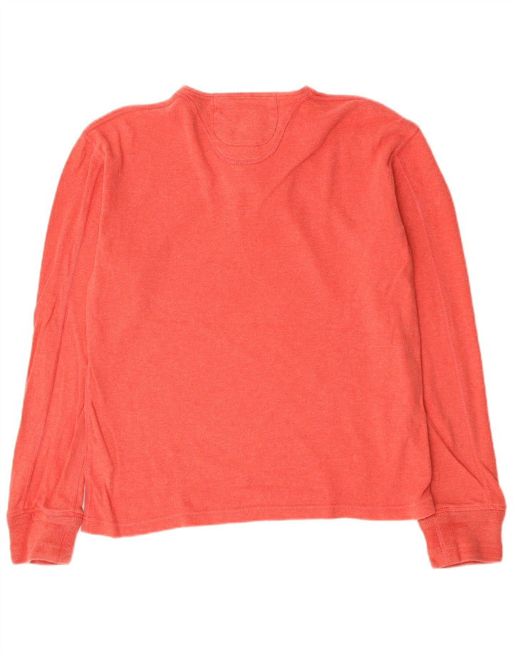 Superdry Mens Top Manga Longa XL Algodão Vermelho