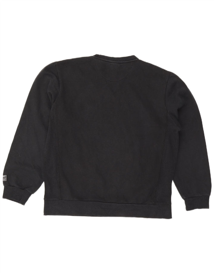 Puma Mens Graphic Moletom Jumper Grande Algodão Preto