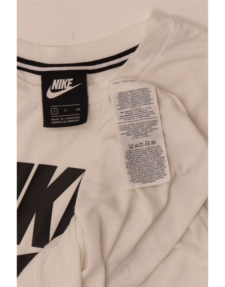 Camiseta Nike Feminina Graphic Top UK 10 Pequena Branca Poliéster