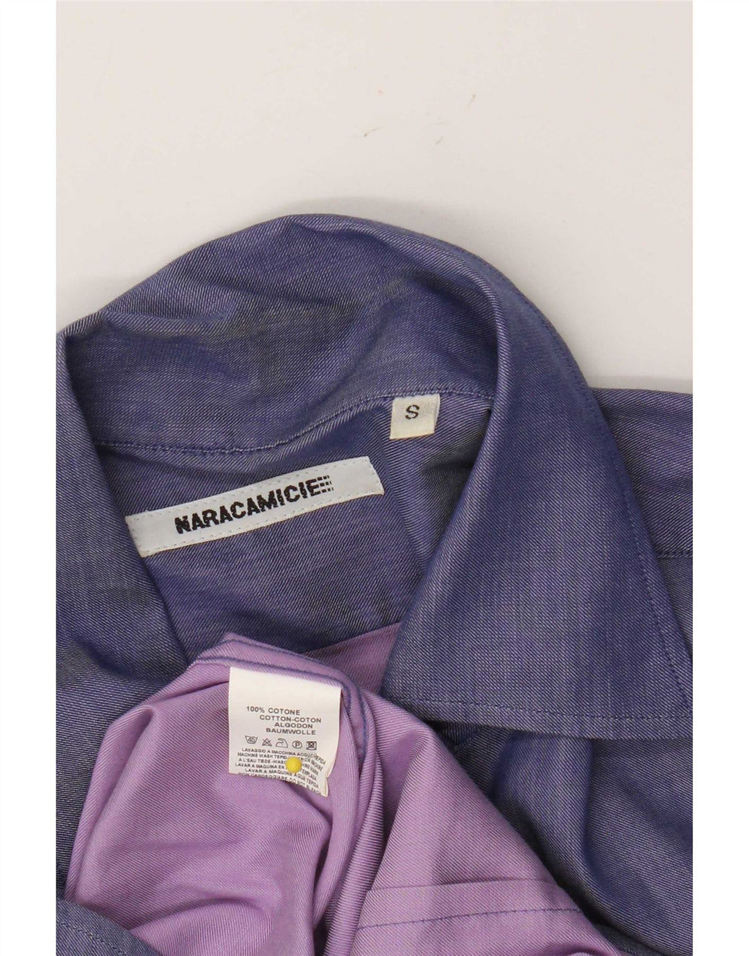 Camisa masculina Naracamicee pequena de algodão roxo