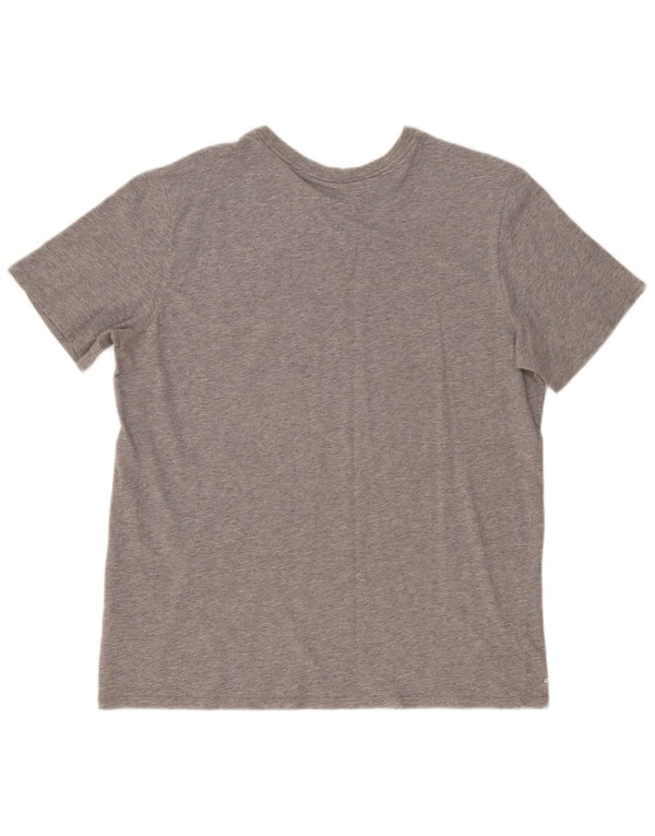 Camiseta masculina Nike Buckets Graphic Top XL cinza manchado de algodão