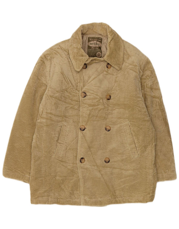 Jaqueta masculina VINTAGE de veludo cotelê folgado Reino Unido 38 algodão bege médio