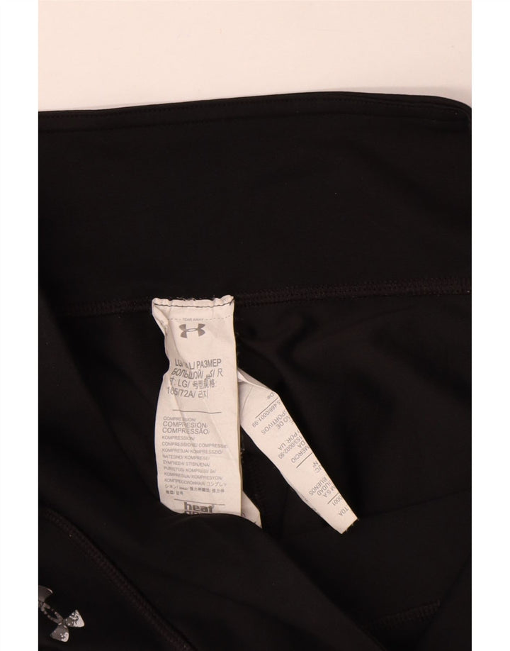 Under Armour Womens Graphic Capri Leggings Reino Unido 14 Grande Poliéster Preto