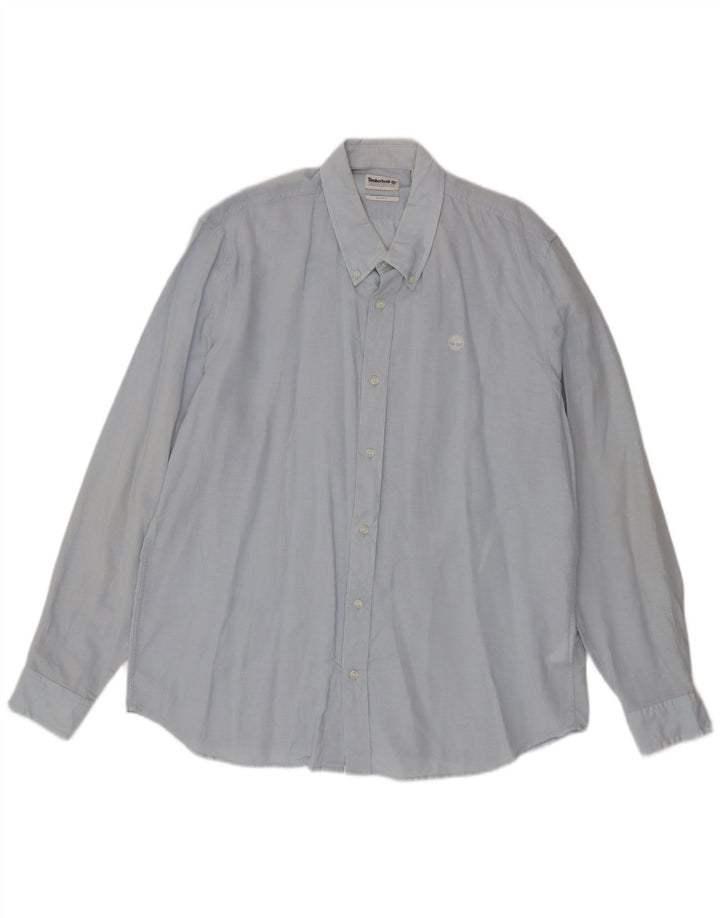 Camisa Timberland Masculina Slim Fit XL Linho Azul