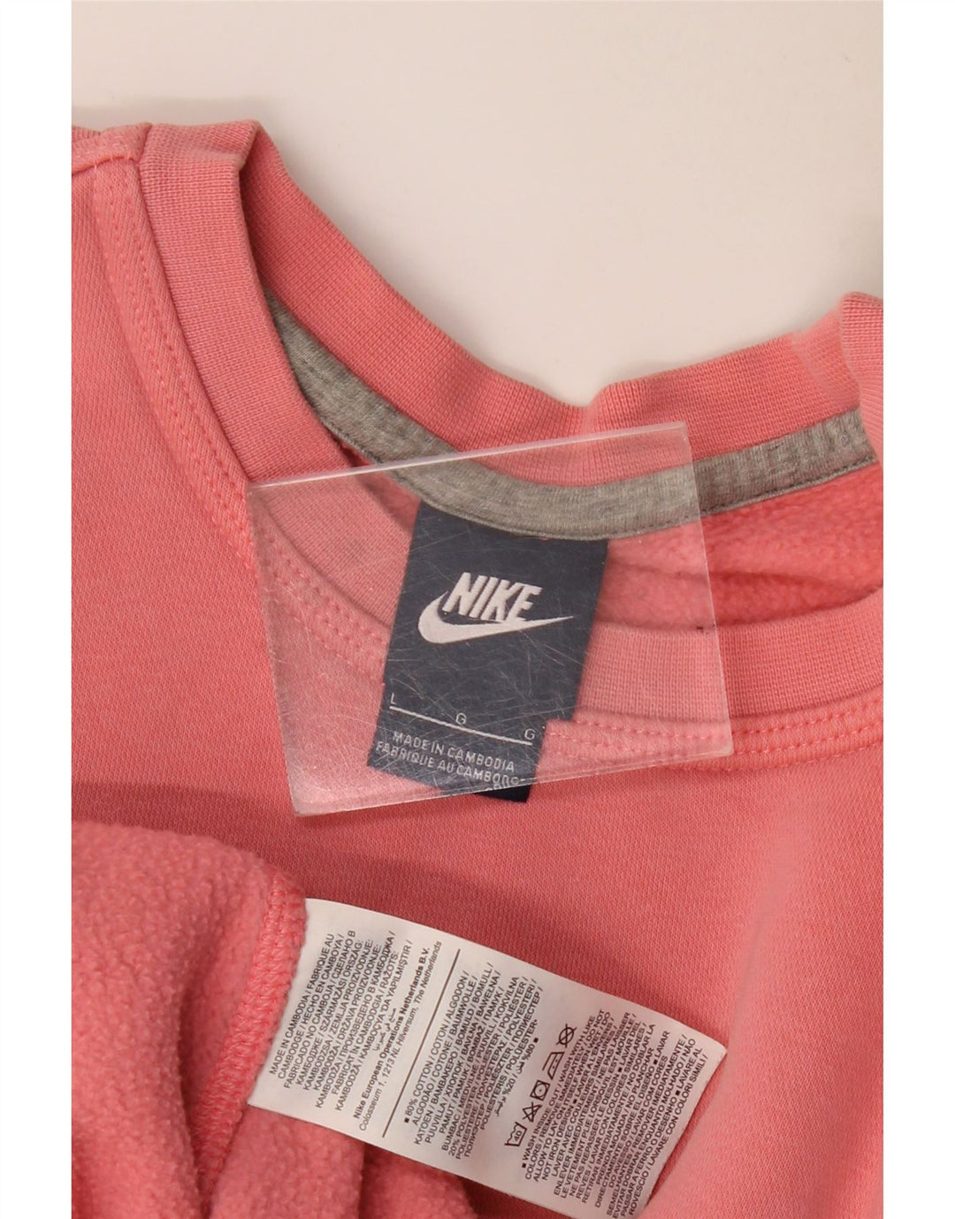 Nike moletom masculino jumper grande algodão rosa