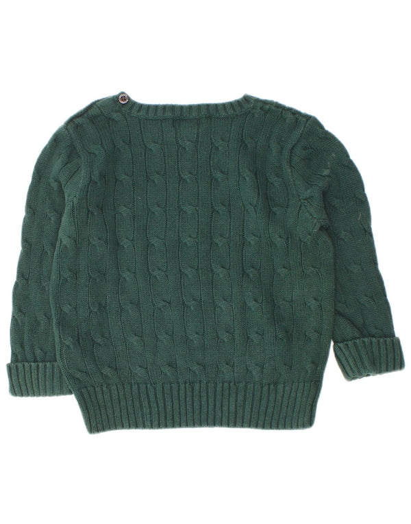 Suéter Ralph Lauren para bebês meninos com gola canoa 18 a 24 meses algodão verde