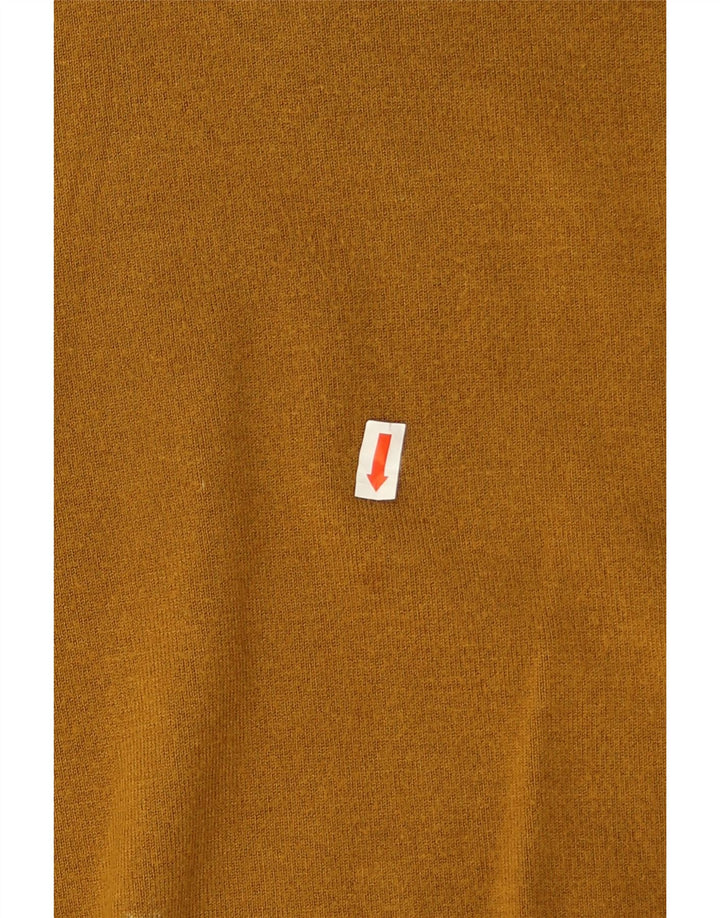Zara Suéter masculino com gola redonda e viscose amarelo médio