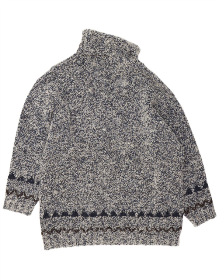 Suéter feminino GIESSWEIN com gola redonda UE 40 cinza médio Fair Isle