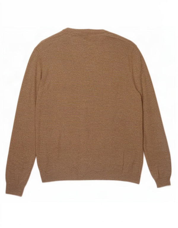 Suéter cardigã masculino Zara grande bege
