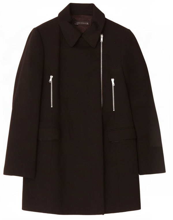 Sobretudo feminino Zara UK 14 grande preto