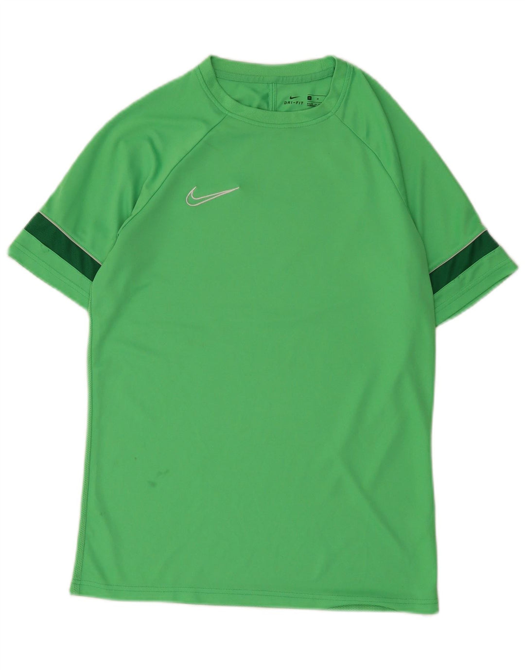 Camiseta masculina Nike Dri Fit Top médio verde colorblock poliéster