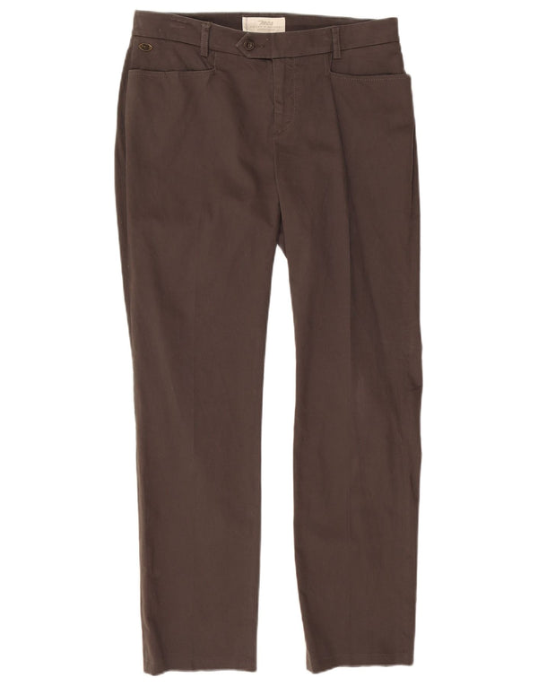 Calça casual feminina Marlboro Classics UK 12 médio W30 L28 algodão cinza