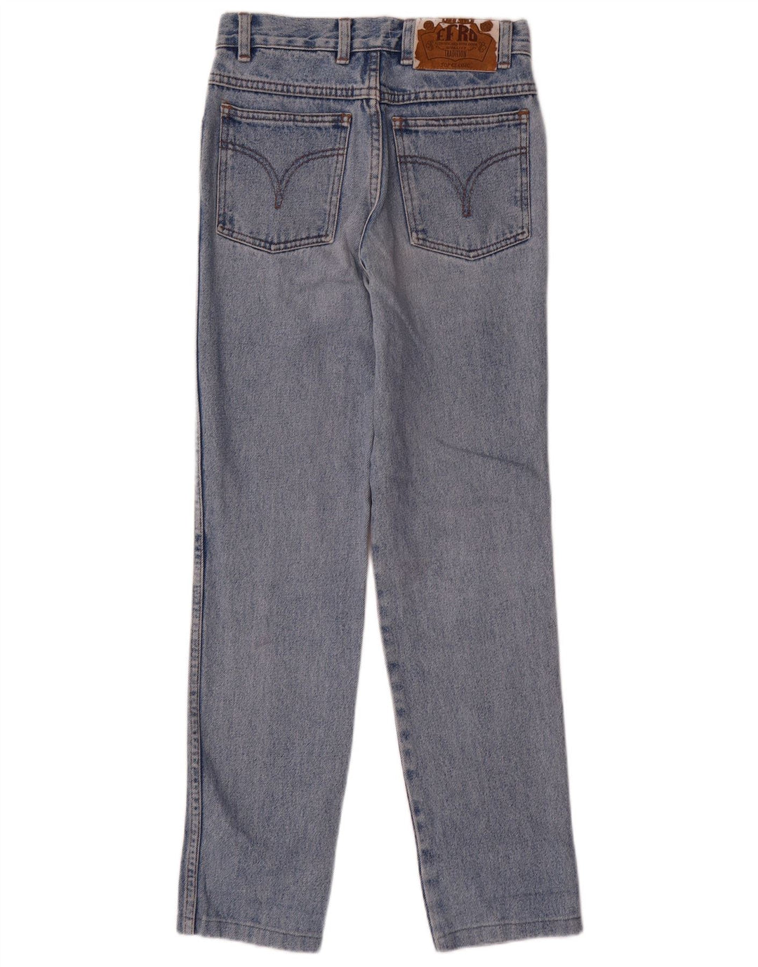 Jeans slim feminino vintage W26 L29 algodão azul