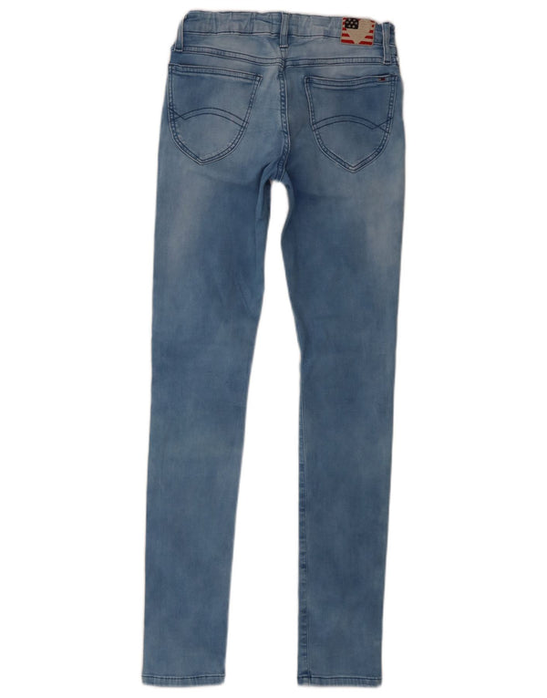 Tommy Hilfiger Jeans Skinny para Meninas 13-14 Anos W26 L29 Azul Algodão