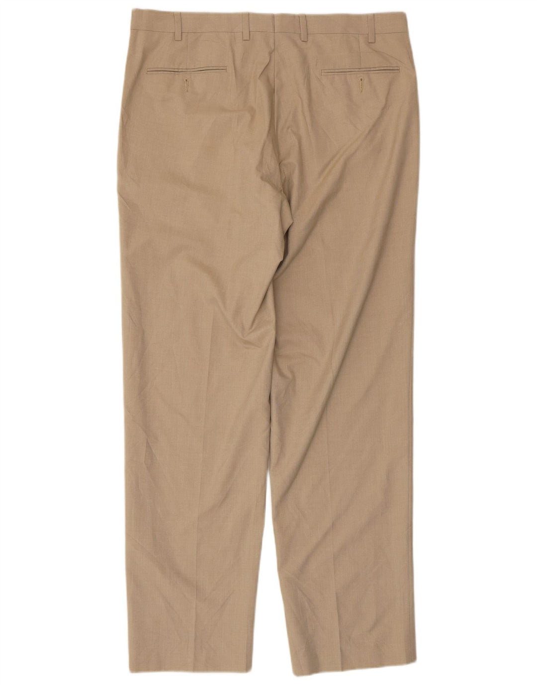 Calça masculina de terno reto CHAPS W36 L32 poliéster bege