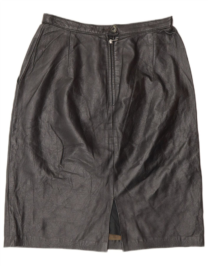 Saia feminina de couro VINTAGE W24 XS preta