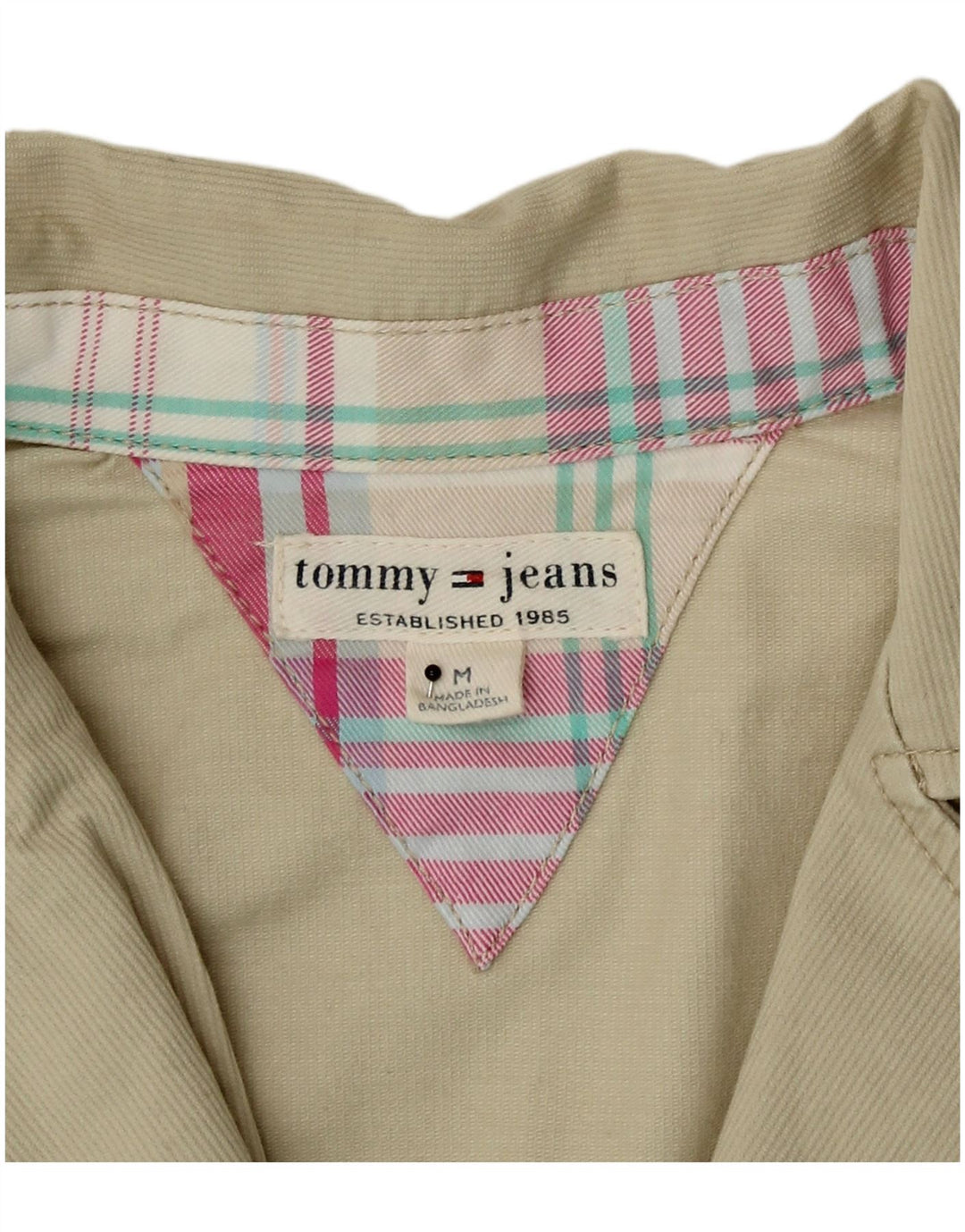 Jaqueta blazer feminina Tommy Hilfiger com 2 botões Reino Unido 12 algodão bege médio