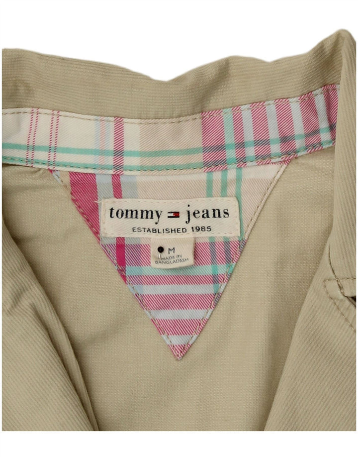 Jaqueta blazer feminina Tommy Hilfiger com 2 botões Reino Unido 12 algodão bege médio