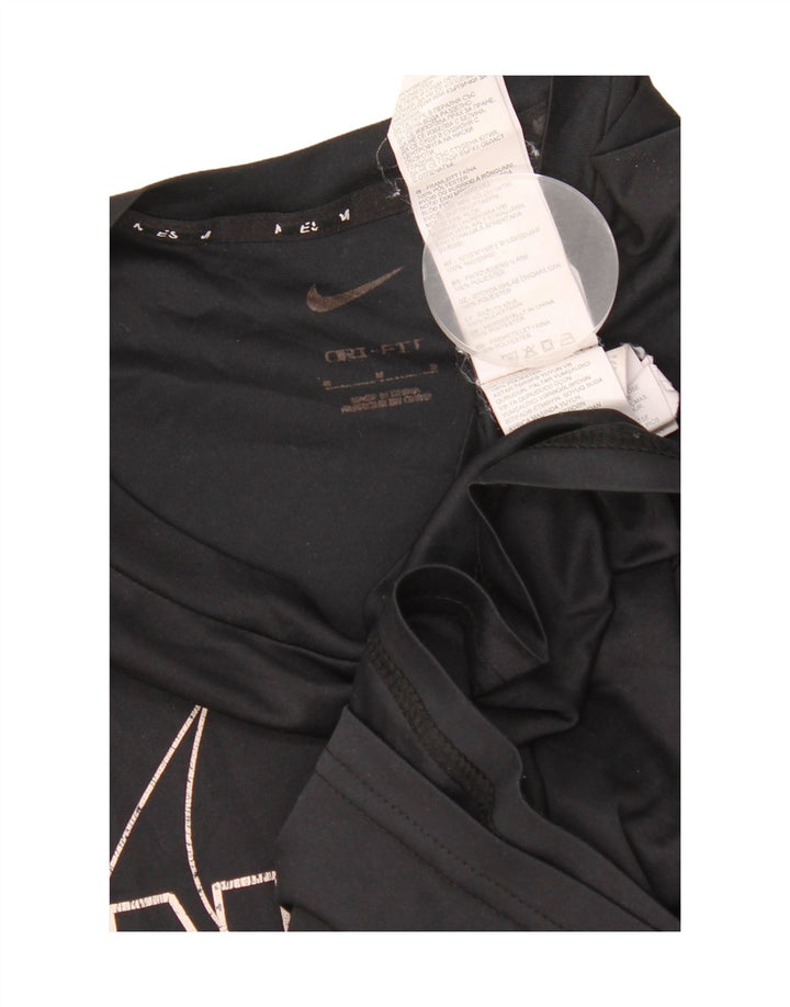 Camiseta Nike Masculina Dri Fit Graphic Top Médio Preto Poliéster