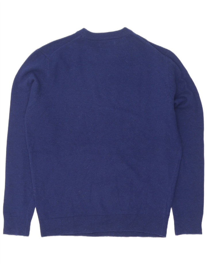 Zara Suéter masculino com gola redonda, azul médio