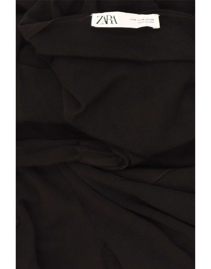 Macacão feminino Zara manga 3/4 Reino Unido 14 médio preto