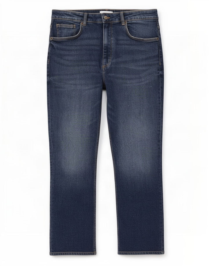 Calça jeans reta feminina Zara EU 46 2XL W36 L26 Azul