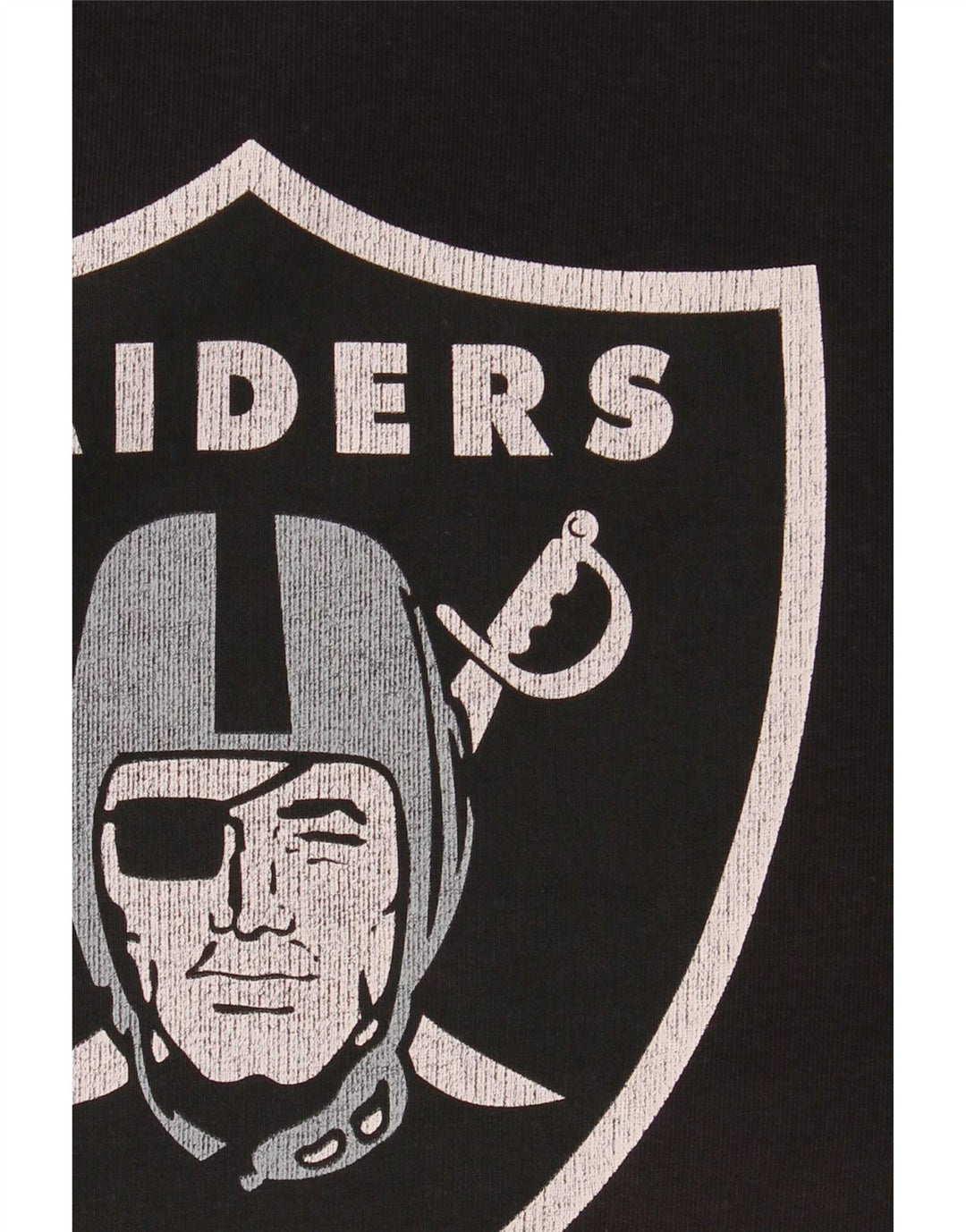 NFL Mens Raiders Graphic Moletom Jumper Pequeno Algodão Preto