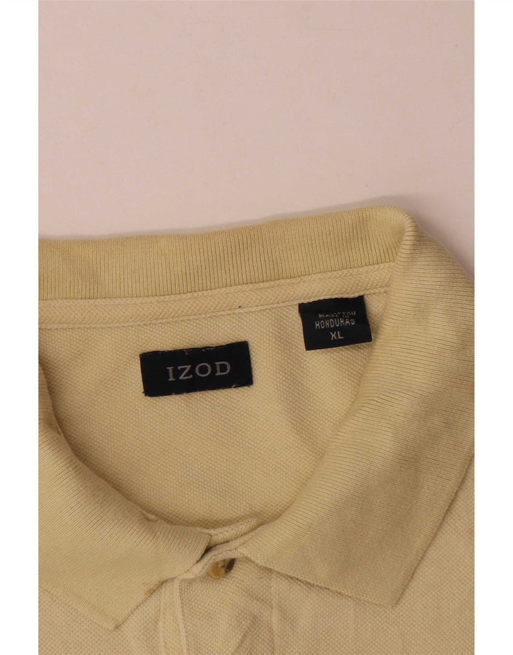 Camisa polo masculina Izod XL algodão amarelo