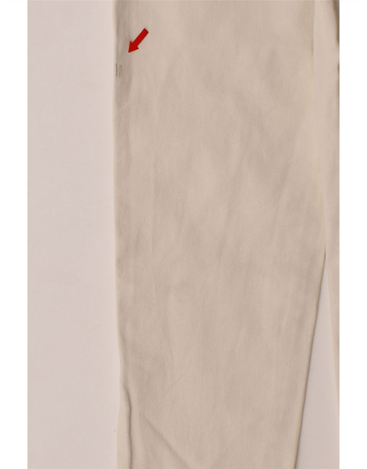 SISLEY Womens Relaxed Elegance Tapered Jeans W28 L28 White Cotton Vintage Sisley and Second-Hand Sisley from Messina Hembry 