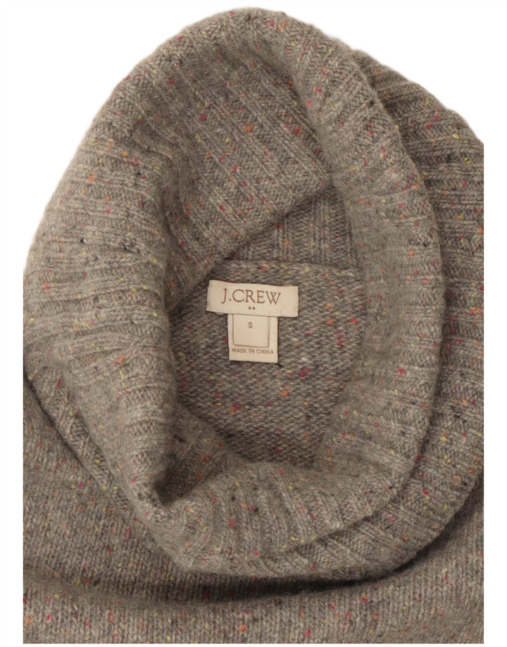J. CREW Suéter feminino com gola redonda Reino Unido 10 pequeno cinza manchado