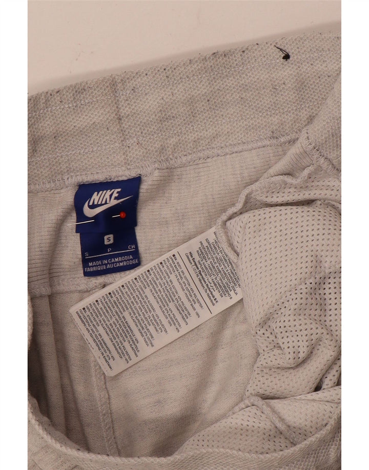 Calça de treino masculina Nike pequena cinza algodão