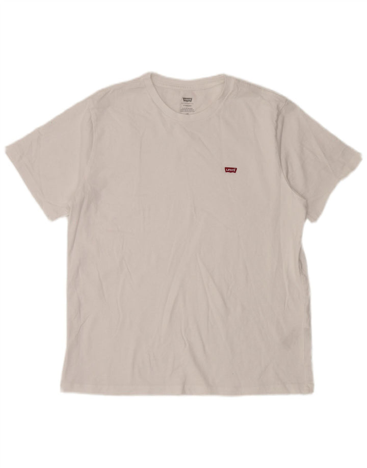 Camiseta masculina padrão Levi's Top grande de algodão branco