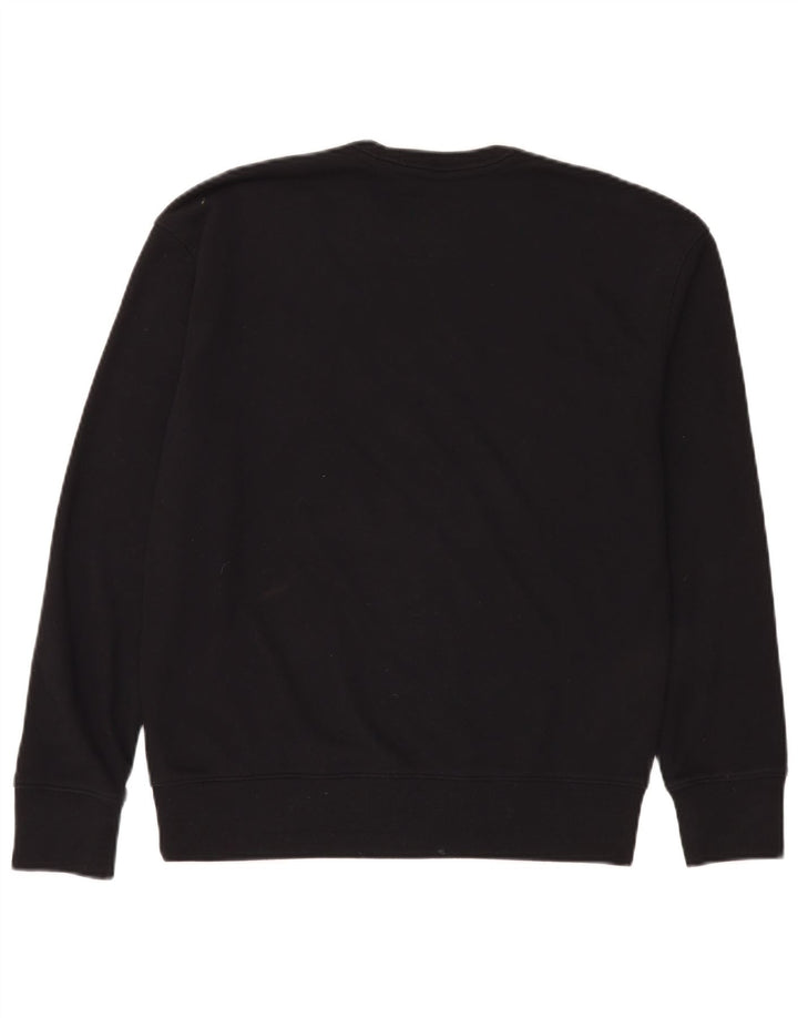 Hollister moletom masculino gráfico jumper pequeno algodão preto