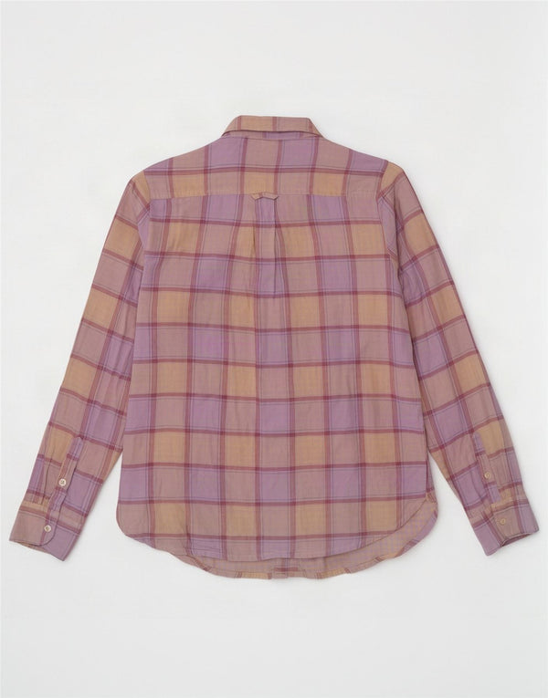 Camisa feminina Fat Face UK 12 algodão xadrez médio multicolorido
