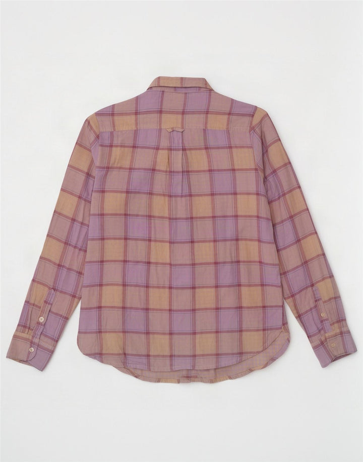 Camisa feminina Fat Face UK 12 algodão xadrez médio multicolorido