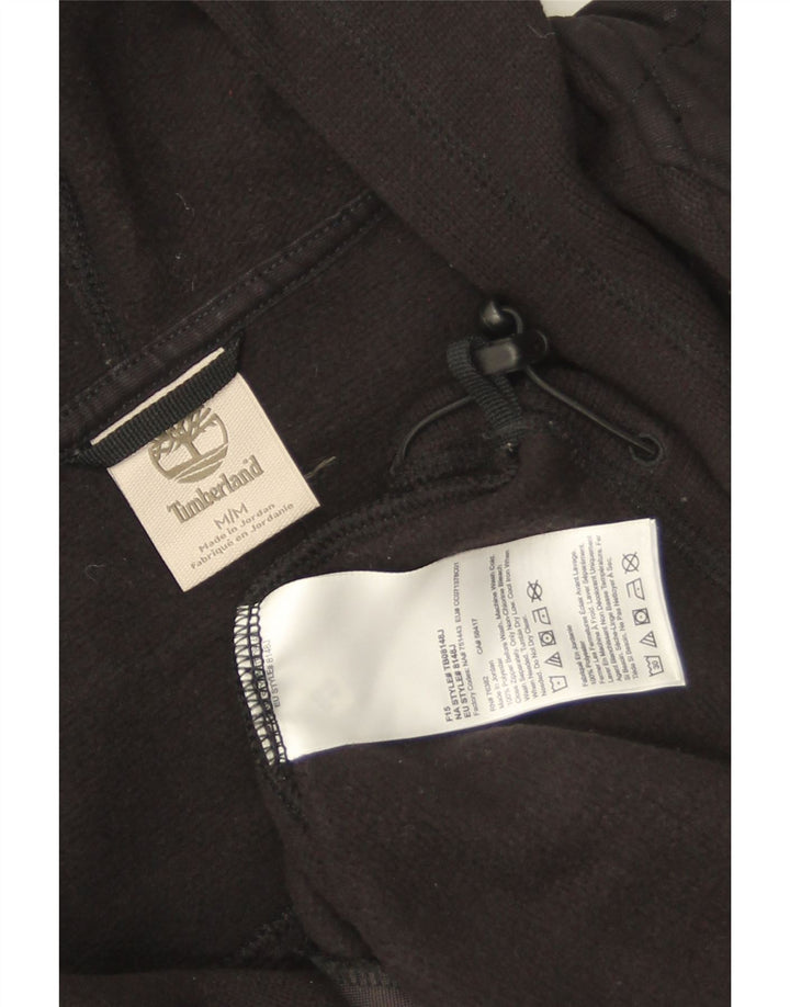 Suéter masculino Timberland com capuz e zíper médio preto poliéster