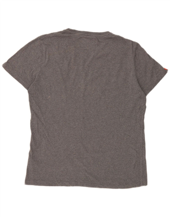 Camiseta masculina Superdry Top 2XL algodão manchado cinza