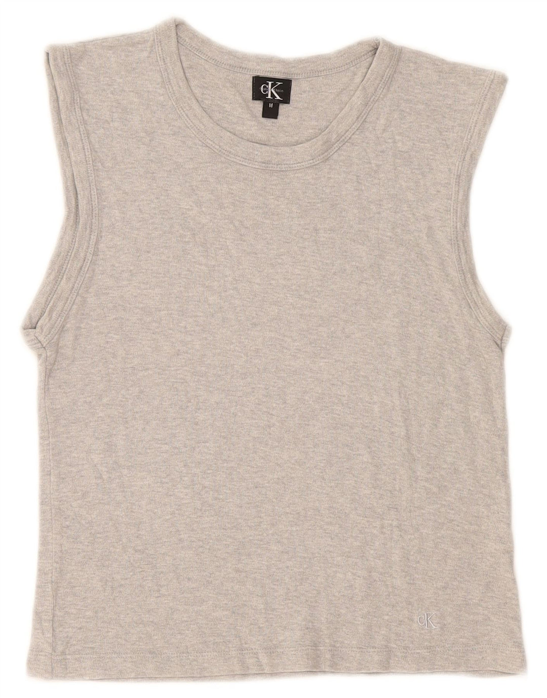 Calvin Klein Colete Feminino Top UK 12 Médio Cinza