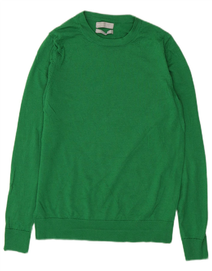 Suéter feminino Marks & Spencer com gola canoa Reino Unido 12 verde médio