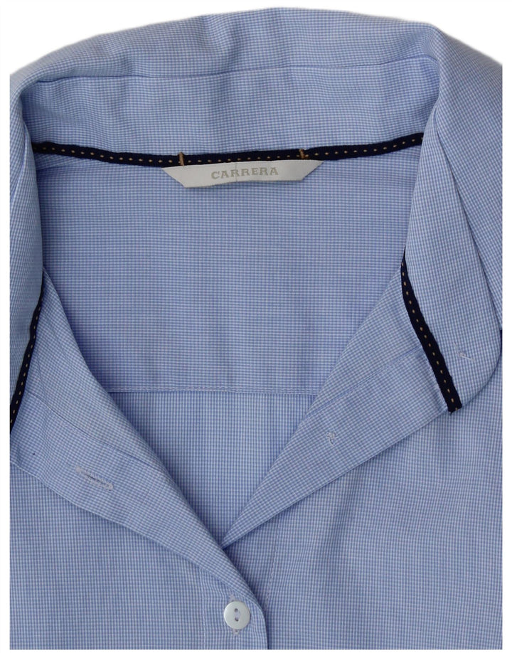Camisa feminina Carrera UK 12 xadrez azul médio