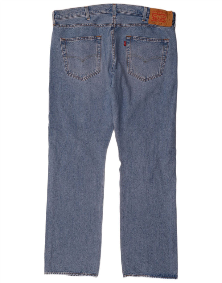 Calça Jeans Levis Masculina 501 Distressed Straight W38 L32 Azul Algodão