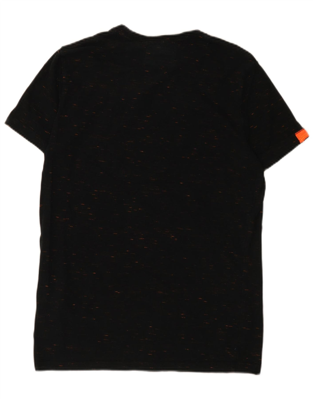 Camiseta masculina Superdry Top médio algodão manchado preto