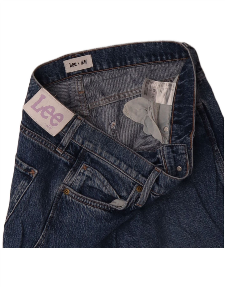 Jeans retos femininos LEE US 4 pequenos W30 L31 algodão azul